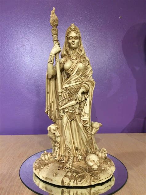 10″ Hecate Statue Inspirit Crystals