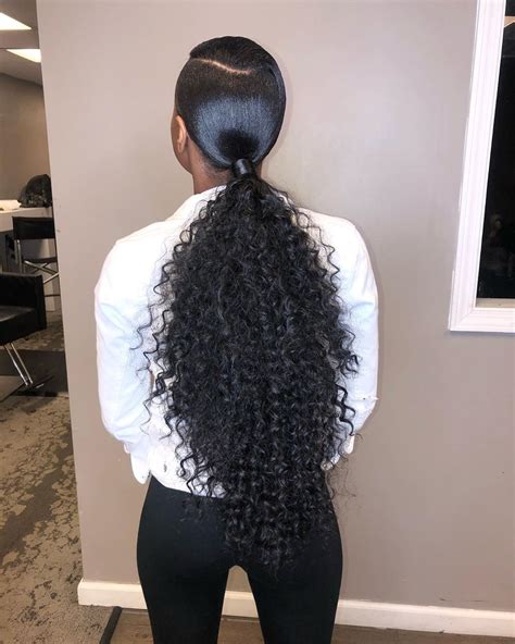 Stunning Curly Hair Weave Ponytail Omg I Love This Length It Is