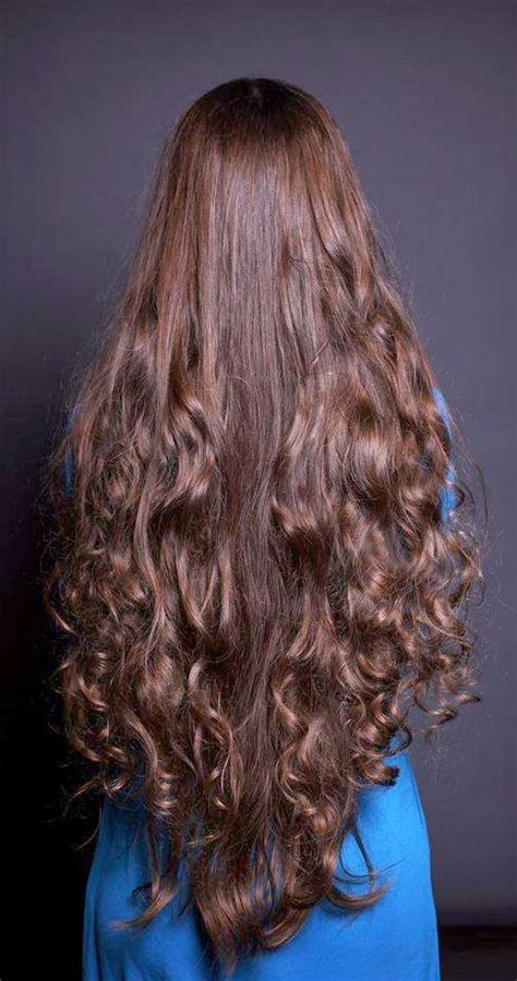 Brown Hair With Shiny Curls Long Hair Styles Really Long Hair