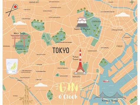 It has an area of 1,371 km… wikipedia; Tokyo Illustrated Map by Jason Pickersgill on Dribbble