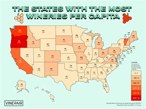 The States With The Most Wineries In 2021 Map Vinepair