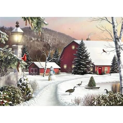 Laojieyuan Beautiful Hand Painted Nature Snow Scenery Diamond Painting