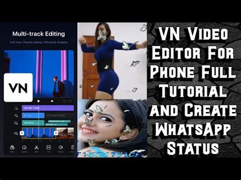 So, naturally, we're the most to record your video directly in the whatsapp app, go to the status tab and tap the camera icon next to my status. doing so will open up a screen. How to Use VN Video Editor For Phone Full Tutorial and ...