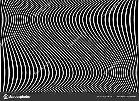 Abstract Wavy Lines Design Striped Black White Background Vector Art