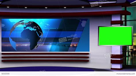 News Tv Studio Set Virtual Green Screen Background Loop Stock Video The Best Porn Website