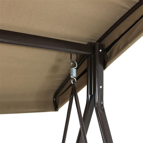 Sunnydaze Decor 3 Person Adjustable Tilt Canopy Patio Swing With