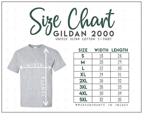 G200 Size Chart Gildan Ultra Cotton T Shirt Size Chart 2000 Size Chart
