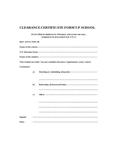 Free 10 School Clearance Form Samples And Templates In Ms Word Pdf