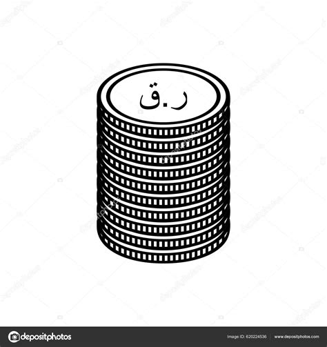 S Mbolo Icono Moneda Qatar Riyal Qatar Versi N Rabe Signo Qar Vector