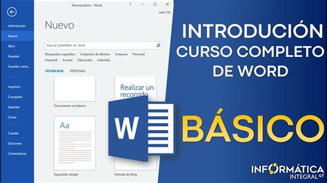 IntroducciÓn Curso De Word BÁsico Youtube