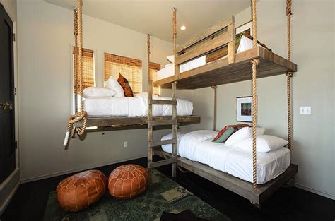 Hanging loft bed (a unique diy design showcased in 8 images). Suspended Beds - Cottage - boy's room - Alys Beach