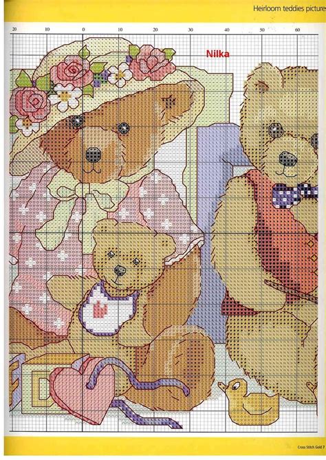 This is one of our free cross stitch patterns named teddy bear sampler, a cute pattern that would be great as an addition to your baby cross stitch project or as a unique pattern for a if you use one of the free cross stitch patterns from crossstitch4free.com for a project, feel free to contact us and. teddies 3/4 | Tableros de puntos de cruz, Ositos punto de ...