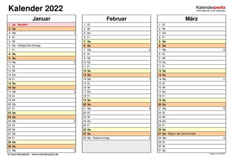 Kalender 2022 Zum Ausdrucken Als Pdf 19 Vorlagen Kostenlos