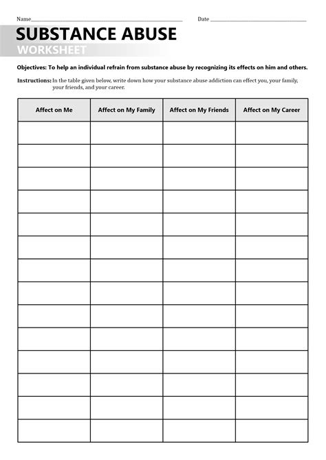 17 Recovery Support Worksheet Free Pdf At