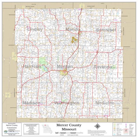 Mercer County Missouri 2022 Wall Map Mapping Solutions