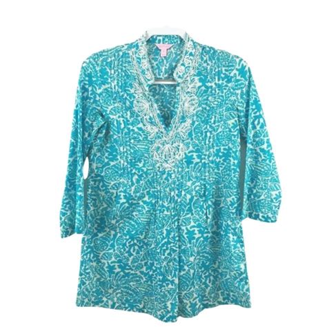 Lilly Pulitzer Tops Lilly Pulitzer Womens Size Xs Embellished