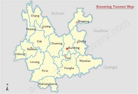 Kunming Map Map Of Kunming China And Kunming Attractions