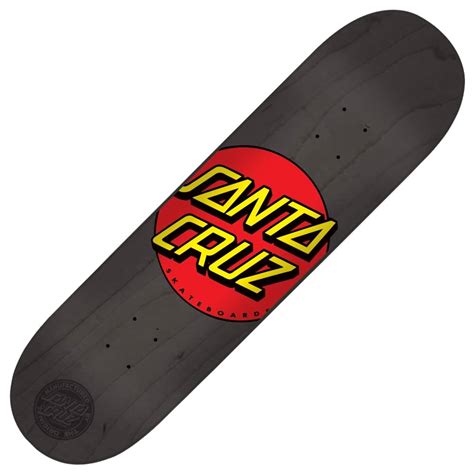 Santa Cruz Skateboards Classic Dot Black Stain Skateboard Deck 825