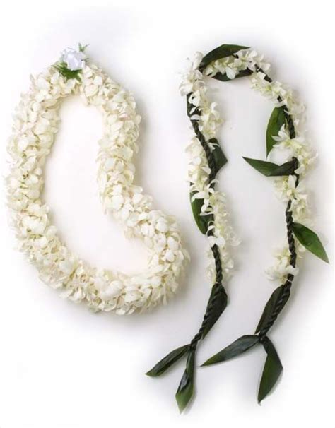 A Pair Of Wedding Leis Made Especially For The Bride And Groom With