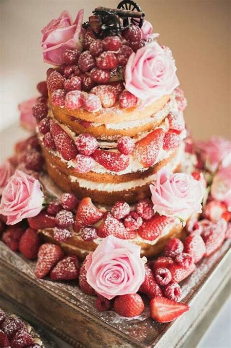 Yummy Rustic Berry Wedding Cakes Deer Pearl Flowers