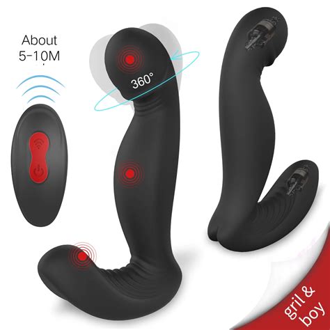 Remote Control Male Prostate Massage Vibrator Silicone Stimulator Prostate Waterproof Dildo Ring