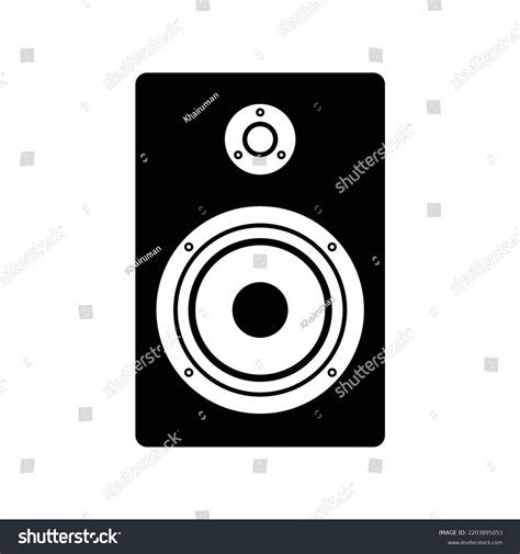 Speaker Silhouette Black White Icon Design Stock Vector Royalty Free