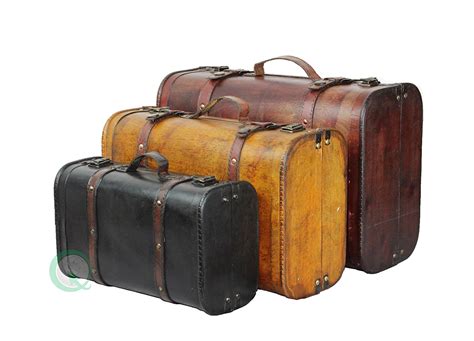 3 Colored Vintage Style Luggage Suitcase Set Of 3 Best Offer Home