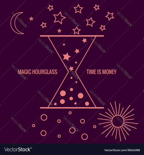 An Esoteric Phenomenon Magic Hourglass Time Vector Image