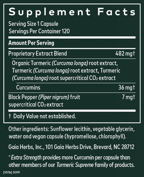 Gaia Herbs Turmeric Supreme Extra Strength Capsules