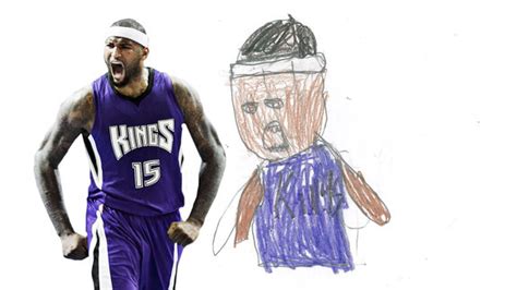 Next, draw 2 curved lines at the top and bottom then, color in the ball with a basic orange, use a lighter orange on areas where light is being reflected, and blend the colors together. Kings Guess Kids' Drawings of Teammates | Sacramento Kings