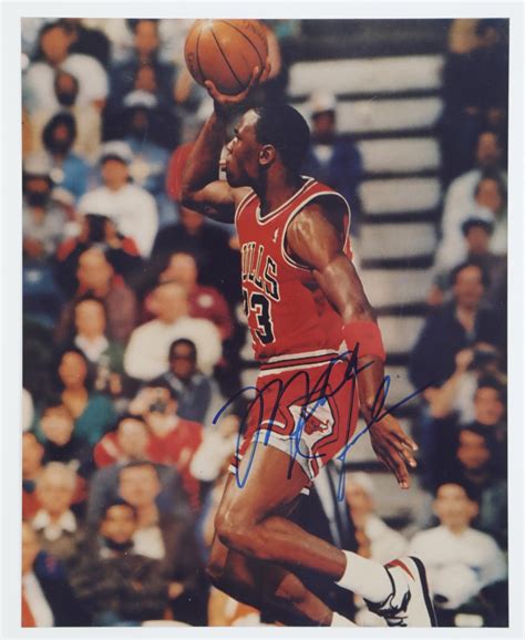1988 Michael Jordan Signed Slam Dunk Contest Photograph