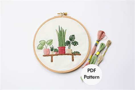 Plants Embroidery Pattern PDF Beginner Embroidery Pattern | Etsy