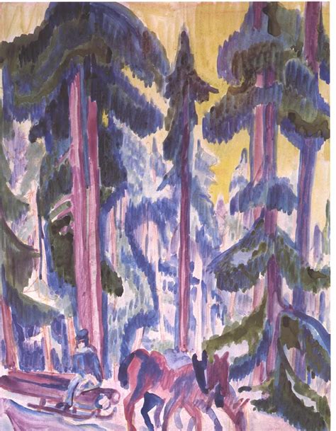 Wod Cart in Forest - Ernst Ludwig Kirchner - WikiArt.org