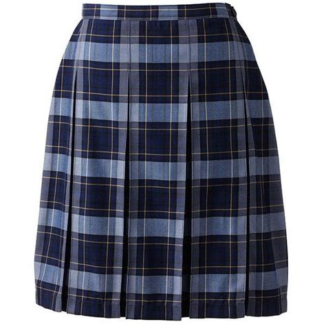 School Uniform Plaid Box Pleat Skirt Top Of The Knee From Lands End