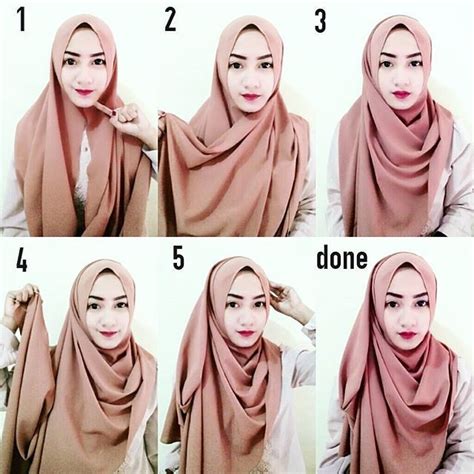 6 tutorial hijab segiempat yang mudah
