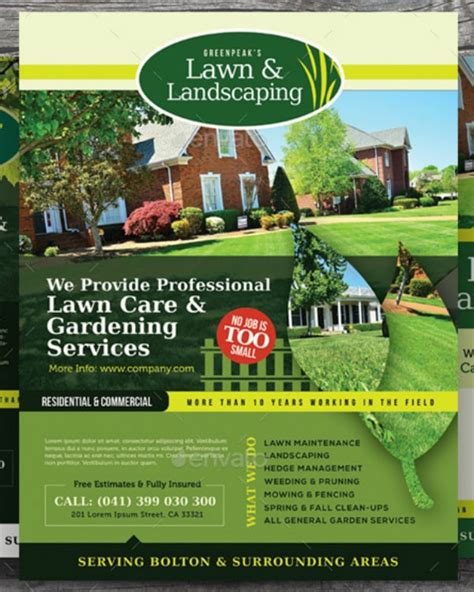 11 Lawn And Landscaping Flyer Templates Psd Ai Word Apple Pages