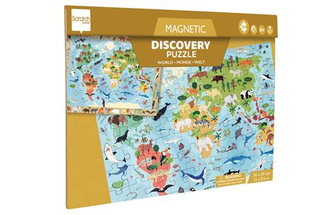 Puzzle Détective Magnétique Monde 80 Houten Onderwijsmateriaal