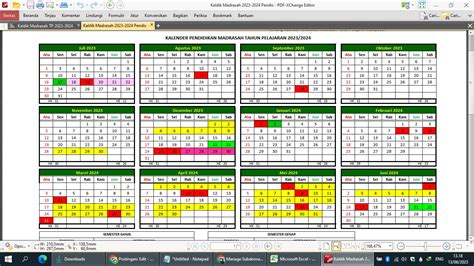 Kalender Pendidikan Madrasah Tahun Pelajaran 20232024 Versi Excel Dan