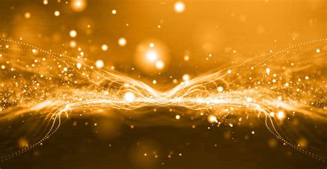Golden Particle Effect Technology Background, Particles ...