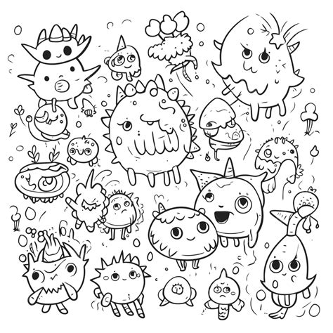 Cute Monsters Coloring Pages