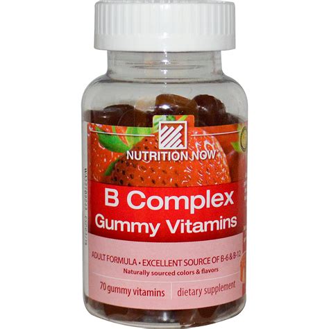 Nutrition Now B Complex Gummy Vitamins Strawberry 70 Gummy Vitamins