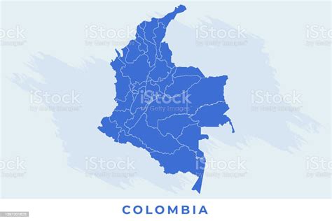 Carte Nationale De La Colombie Vecteur De La Carte De La Colombie