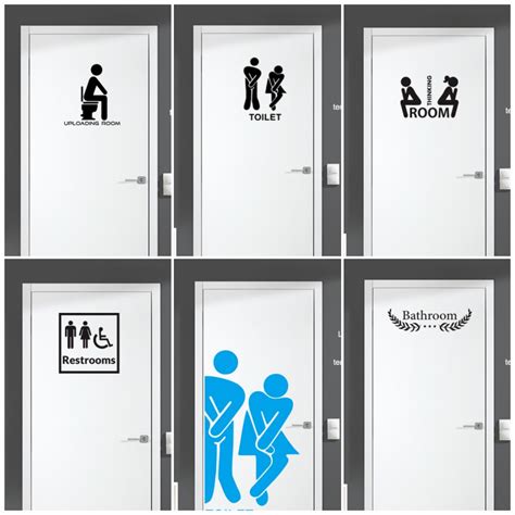 Jual Stiker Pintu WC Toilet Bathroom Sticker Kamar Mandi WC Anti Air Cutting Shopee Indonesia