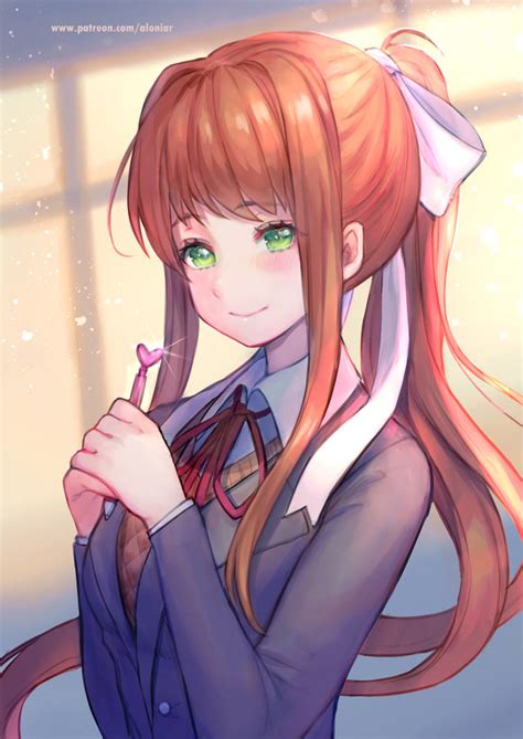 Monika Doki Doki Literature Club Speedpaint By Aloniar On Deviantart