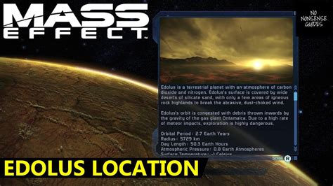Mass Effect Edolus Location Where To Find Edolus Unc Missing