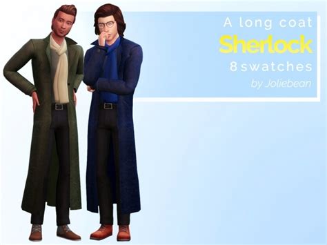 Sherlock Long Coat M At Joliebean Sims 4 Updates