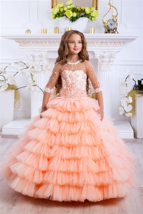 Нарядное бальное платье для девочки 9789 купить в интернет магазине