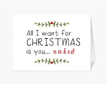 Naked Christmas Card Etsy