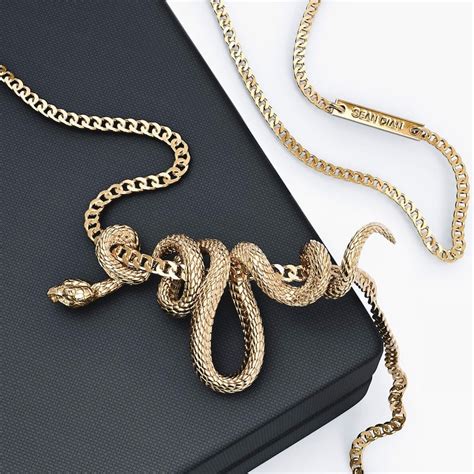 Sir Hiss Snake Necklace Golden Snake Pendant Trust In Me A Etsy Uk