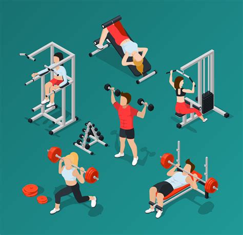 Gym People Icon Set Vector Art At Vecteezy